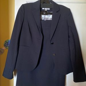 Calvin Klein navy skirt suit